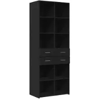 vidaXL Highboard Schwarz 70x42,5x185 cm Holzwerkstoff