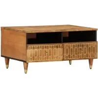 vidaXL Couchtisch 80x54x40 cm Massivholz Mango