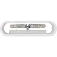 LINDBY Wandleuchte Mavora, abgerundet, 25 cm, weiß, Gips, G9