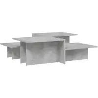 vidaXL Couchtische 2 Stk. Betongrau Holzwerkstoff