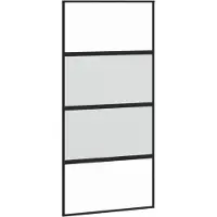 vidaXL Schiebetür Schwarz 102,5x205 cm Hartglas und Aluminium