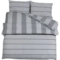 vidaXL Bettwäsche-Set Grau 200x220 cm Baumwolle