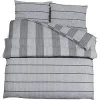vidaXL Bettwäsche-Set Grau 155x220 cm Baumwolle