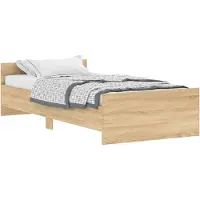 vidaXL Bettgestell ohne Matratze Sonoma-Eiche 90x200 cm Holzwerkstoff