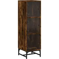 vidaXL Highboard mit Glastüren Räuchereiche 35x37x120 cm