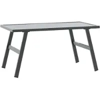 vidaXL Garten-Couchtisch Schwarz 90x45x35 cm Pulverbeschichteter Stahl