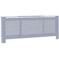 vidaXL MDF Heizkörperverkleidung Grau 205 cm