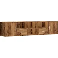 vidaXL Eckregal Altholz-Optik 200x40x45 cm Holzwerkstoff