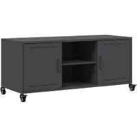 vidaXL TV-Schrank Schwarz 100,5x39x43,5 cm Stahl