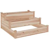 vidaXL Hochbeet 120x120x56 cm Massivholz Tanne