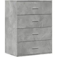 vidaXL Sideboard Betongrau 60x39x80 cm Holzwerkstoff