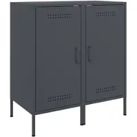 vidaXL Sideboards 2 Stk. Anthrazit 36x39x79 cm Stahl