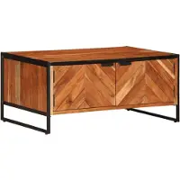 vidaXL Couchtisch 90x55x40 cm Massivholz Akazie