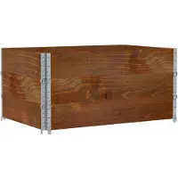 vidaXL Paletten-Aufsatzrahmen 3 Stk. Braun 120x80 cm Massivholz Kiefer