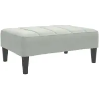 vidaXL Fußhocker Hellgrau 77x55x31 cm Samt