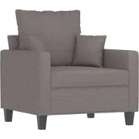 vidaXL Sessel Taupe 60 cm Stoff