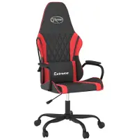 vidaXL Gaming-Stuhl mit Massagefunktion Schwarz und Rot Kunstleder
