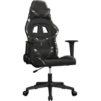 vidaXL Gaming-Stuhl mit Massagefunktion Schwarz Tarnfarben Kunstleder