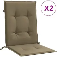 vidaXL Niedriglehner-Auflagen 2 Stk. Melange Taupe 100x50x4 cm Stoff
