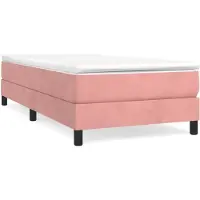 vidaXL Boxspringbettgestell Rosa 90x200 cm Samt