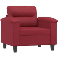 vidaXL Sessel Weinrot 60 cm Kunstleder