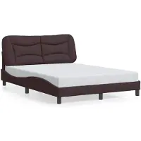 vidaXL Bettgestell ohne Matratze "Hvar" Dunkelbraun 140x200 cm Stoff