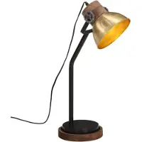 vidaXL Schreibtischlampe 25 W Antik-Messing 18x18x60 cm E27