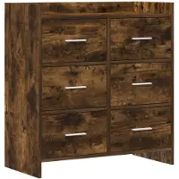 vidaXL Sideboard Geräucherte Eiche 75 x 33 x 80 cm Holzwerkstoff