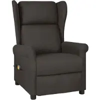 vidaXL Massagesessel Taupe Stoff