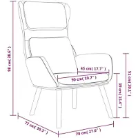 vidaXL Relaxsessel mit Hocker Schwarz Samt