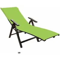 EXKLUSIV HEIMTEXTIL Liegestuhlauflage mit Kapuze 500g/m2 70 x 200 x 20 cm Apfelgrün