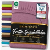EXKLUSIV HEIMTEXTIL Frottee Spannbettlaken 120 x 200 cm Lila