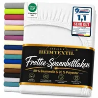 EXKLUSIV HEIMTEXTIL Frottee Spannbettlaken 60 - 70 x 140 cm Weiss