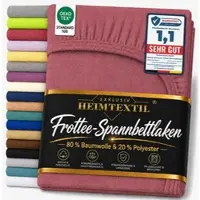 EXKLUSIV HEIMTEXTIL Frottee Spannbettlaken 60 - 70 x 140 cm Bordeaux 80% Baumwolle 20% Polyester Öko - Tex Zertifiziert Bed-Sheet Bettlaken Spannbett