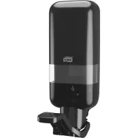 Tork Seifen- und Desinfektionsmittelspender, mit Armhebel, S4, Easy-to-use Wandspender im funktionalen und eleganten Design, Maße (B x H x T): 11,2 x 29,9 x 9,9 cm, schwarz