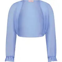 Vera Mont Bolerojacke "Bolero-Jacke mit gekräuseltem Ausschnitt", Damen, Gr. 34, blau (smoky lavender), Obermaterial: 100% Polyester Pol. recyc.., Jacken Bolerojacke