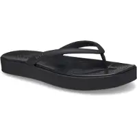 Crocs Zehentrenner "Miami Flatform Flip", Damen, Gr. 39, Croslite, schwarz, Schuhe Zehentrenner, Strandschuh, Sommerschuh, Urlaubsschuh mit Zehensteg