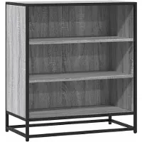 vidaXL Sideboard Grau Sonoma 68x35x76 cm Holzwerkstoff und Metall