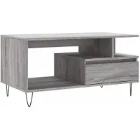 vidaXL Couchtisch Grau Sonoma 90x49x45 cm Holzwerkstoff