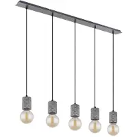 Globo Lighting LED Hängeleuchte, 5 Flammig, silber, Höhenverstellbar, L 115 cm