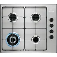 Electrolux EGS6414X, Edelstahl, Integriert, 60 cm, Gaskochfeld, Edelstahl, 4 Zone(n)