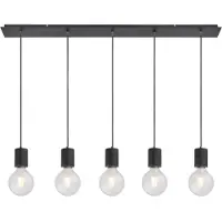 ISOLED Hängeleuchte schwarz matt, 5xE27 Fassung