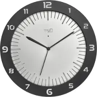 TFA-Dostmann 60.3553.10, Wand, Analoge Uhr, Rund, Grau, Kunststoff, Akku, USB