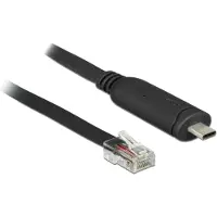 DeLOCK 63912, Schwarz, 2 m, USB Typ-C, RJ45, Männlich, Männlich