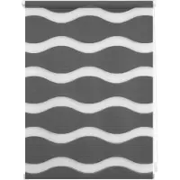 Lichtblick Duo Rollo Welle Klemmfix, ohne Bohren Anthrazit 70 cm x 15