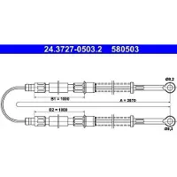 Ate Handbremsseil Seilzug Feststellbremse für FIAT Panda Schrägheck (141) Hinten 24.3727-0503.2