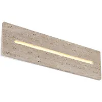 Globo LED Wandleuchte Rojas 17W warmweiss Weiß matt Metall Travertine Stein 40x11cm