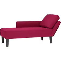 vidaXL Chaiselongue mit Kissen und Rechter Armlehne Weinrot Samt