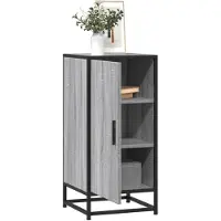 vidaXL Sideboard Grau Sonoma 35,5x35x76 cm Holzwerkstoff und Metall