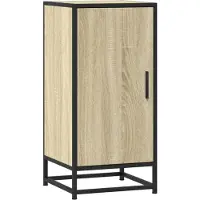 vidaXL Sideboard Sonoma-Eiche 35,5x35x76 cm Holzwerkstoff und Metall